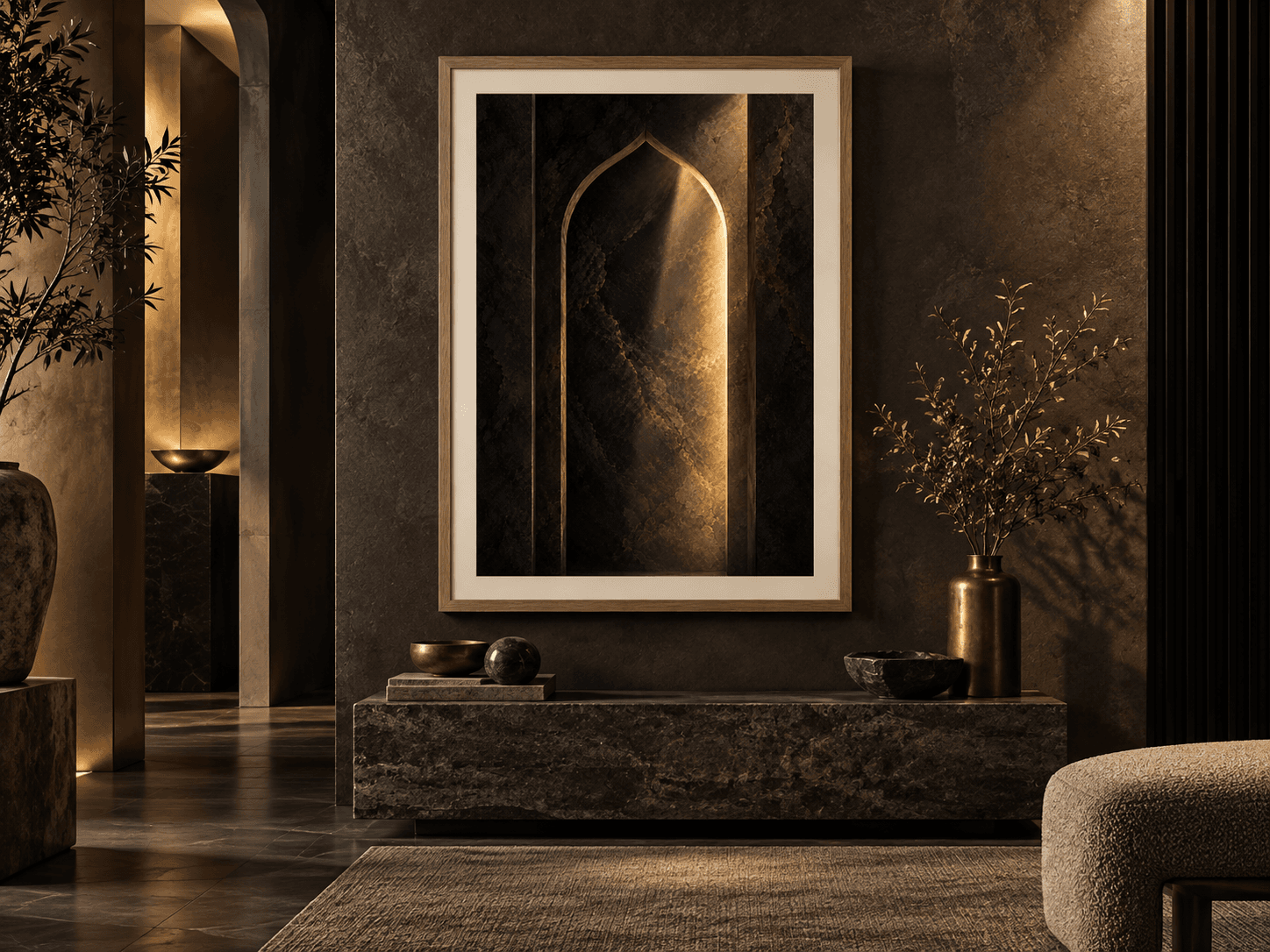 MIHRAB, shown framed in a styled interior
